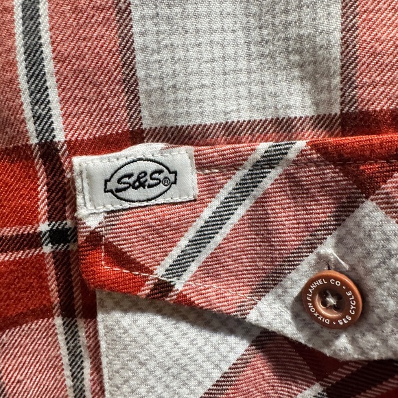 DIXXON Red and White Plaid Button Down Shirt - Picture 2 of 4